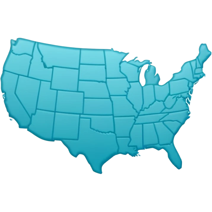 usa usacyan-colored map icon emoji
