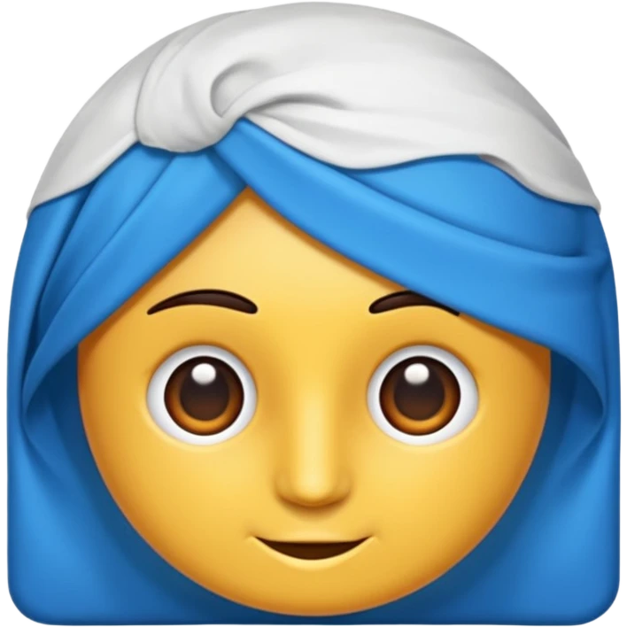 Mavi Yuvarlak içinde beyaz tik beyaz doğru işareti emoji