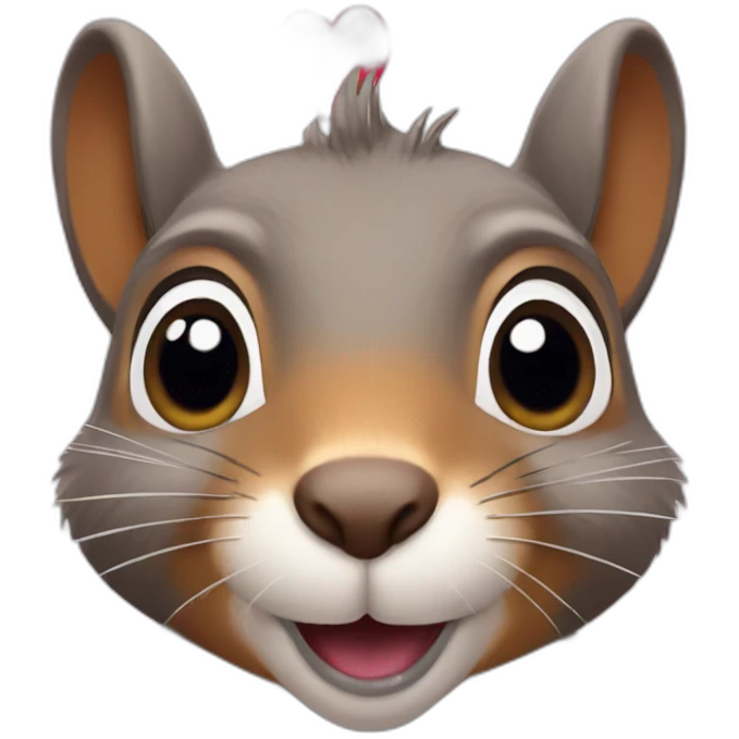 squirrel with heart-shaped eyes emoji