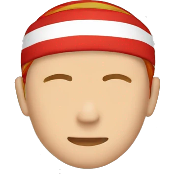 red striped headband emoji