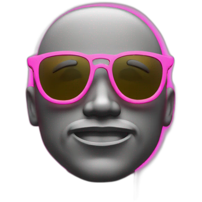 Juicy booty neon sign style man emoji