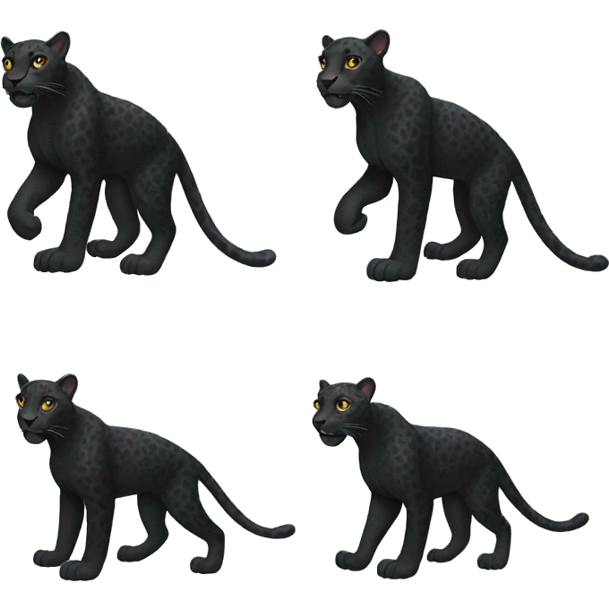 realistic winged black leopard emoji