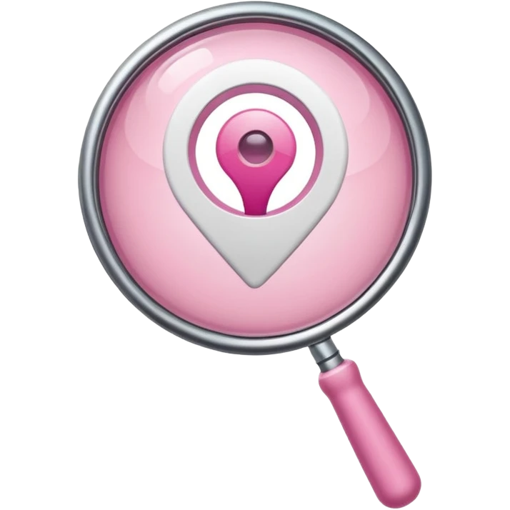 mix light pink dark pink and white girly wifi internet logo with a magnifying glass emoji
