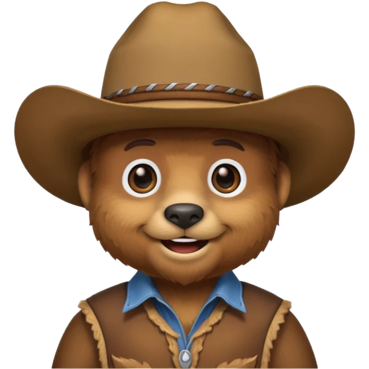 bear with cowboy hat emoji
