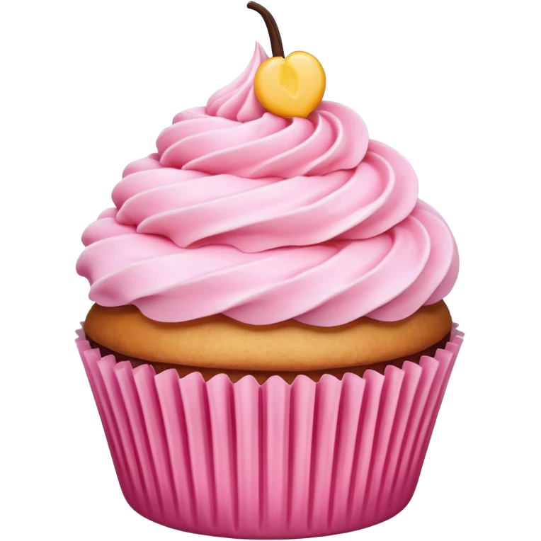 Cupcake with pink icing emoji