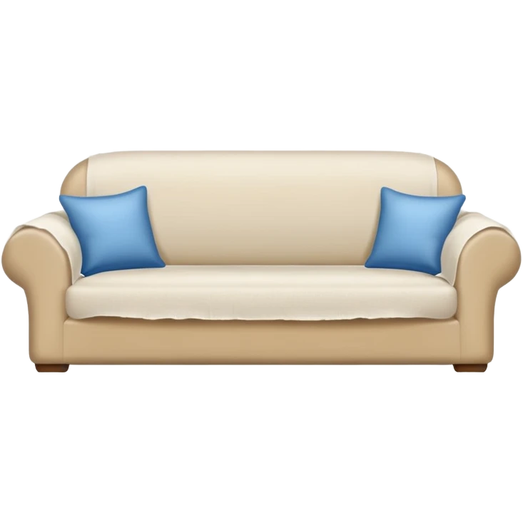 Sofa covered with a drop cloth  emoji