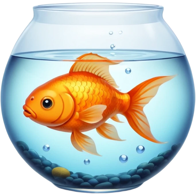 Goldfish in a fish bowl emoji