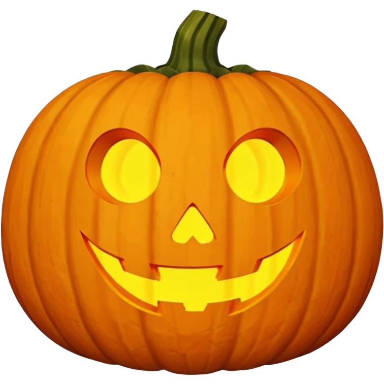 Jack-o’-Lantern – Carved pumpkin with glowing face emoji