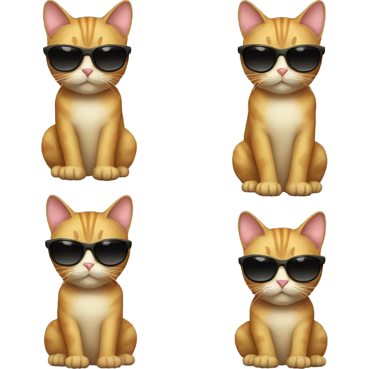 Cat with sunglasses emoji