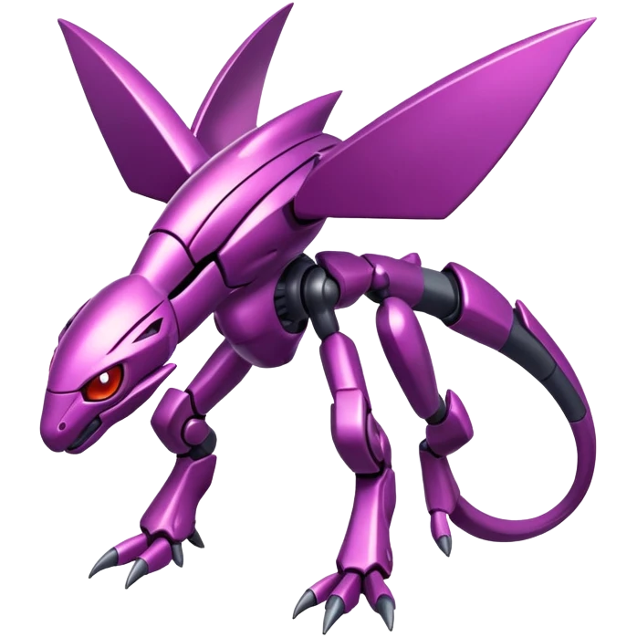 Shiny Exotic Genesect-Pokémon-Fakémon-hybrid-creature (full body) emoji