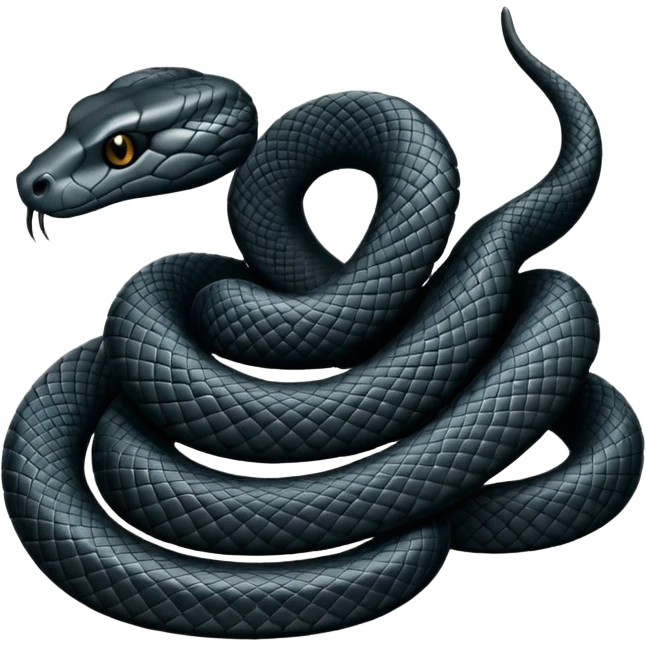 Snake black shadow emoji