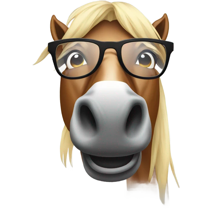 horsewith glasses emoji