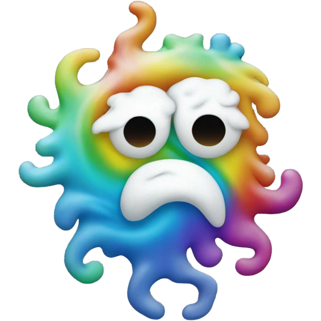 A rainbow yeti poop swirl emoji emoji