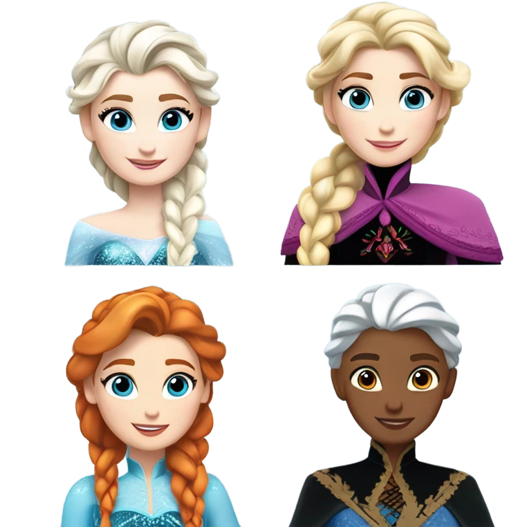 Elsa and Anna emoji