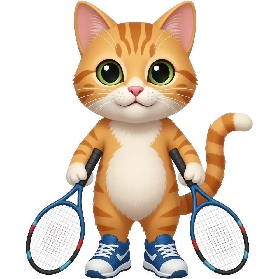 a cat with tennis shoes emoji