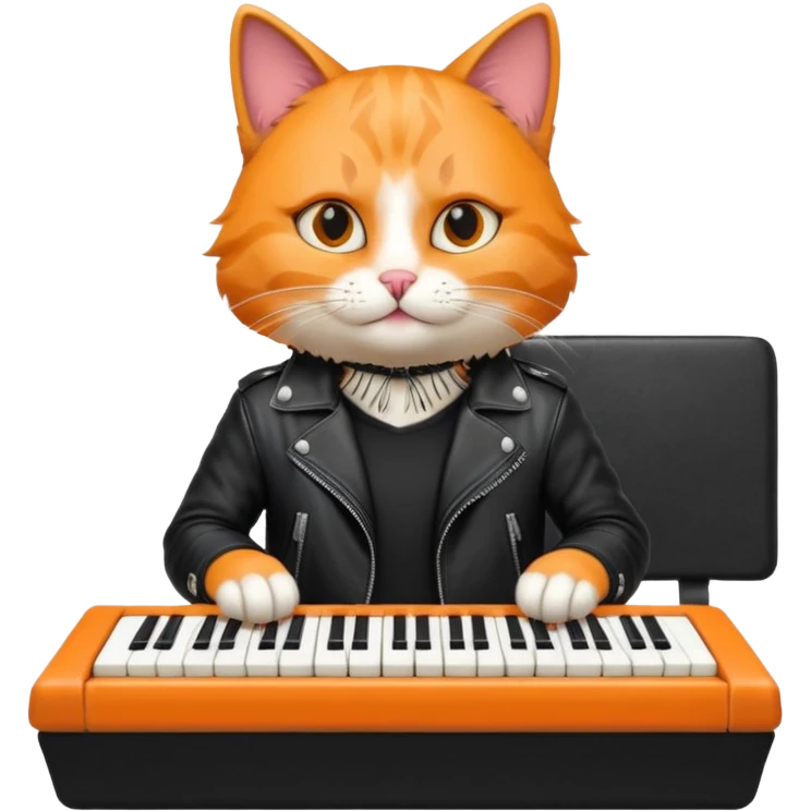 rockstar cat who plays keybord emoji