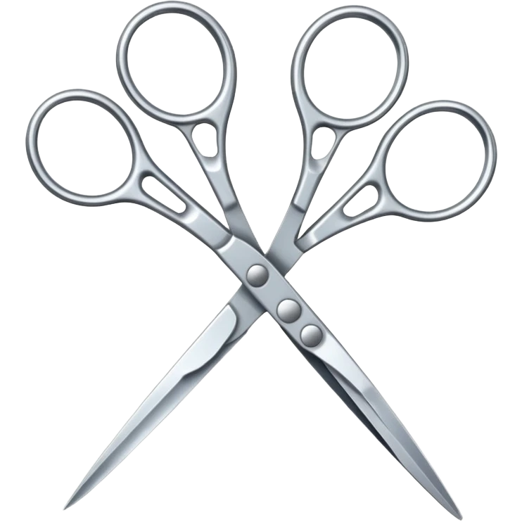 A single pair of metal scissors emoji