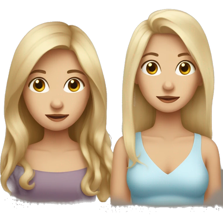Long Brown hair woman, long Blonde hair woman, baby boy emoji