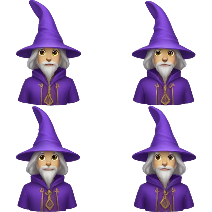 rabbit wizard purple clothes emoji