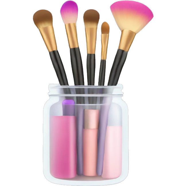 Jar of makeup brushes  emoji