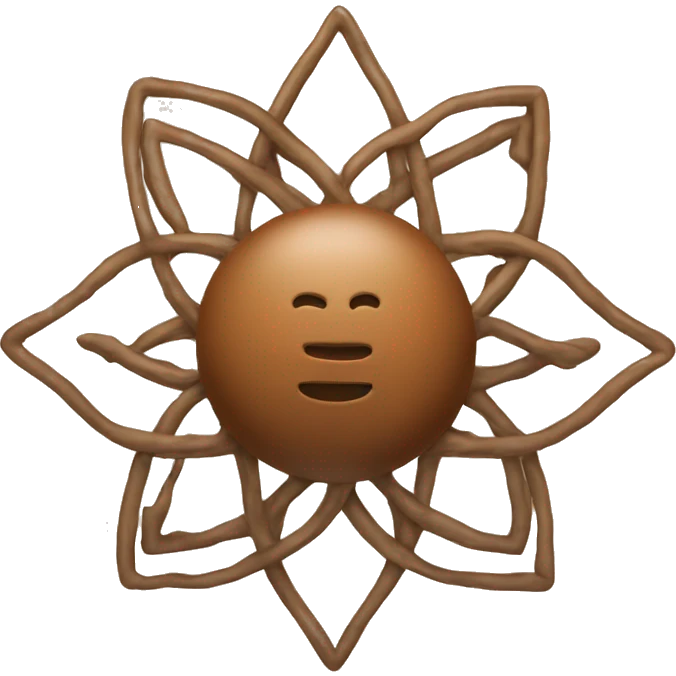 Brown earth star chakra symbol  emoji