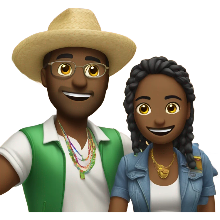 Surini and Lawrence partying in Mexico emoji