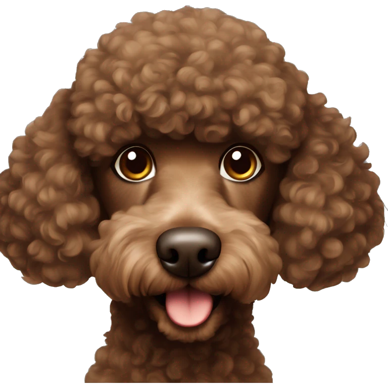 Medium size Brown Poodle emoji