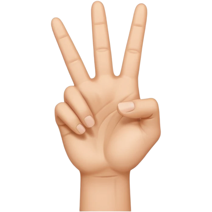 Hand making V sign backwards emoji