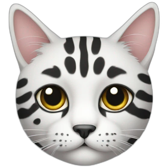 cat with black and white spots emoji