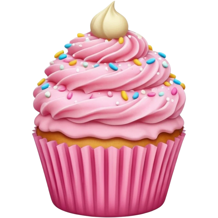 Cupcake with pink icing emoji