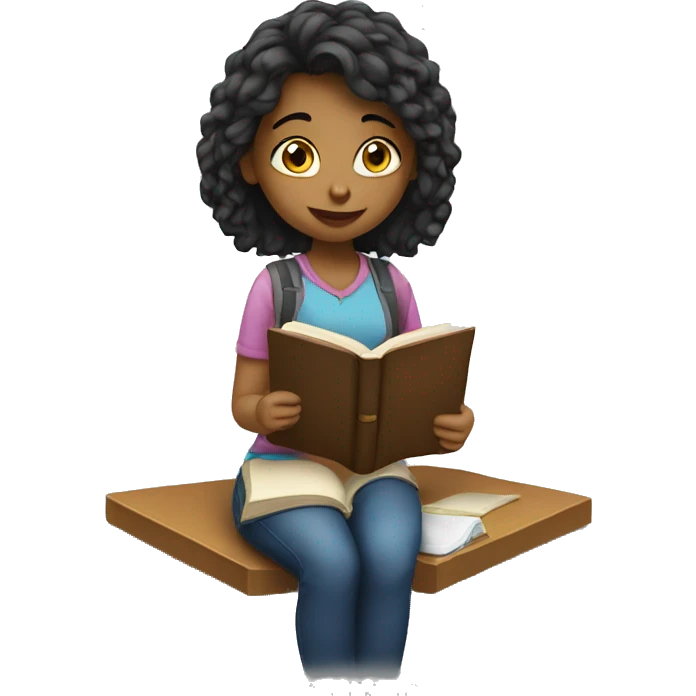 girl studying  emoji