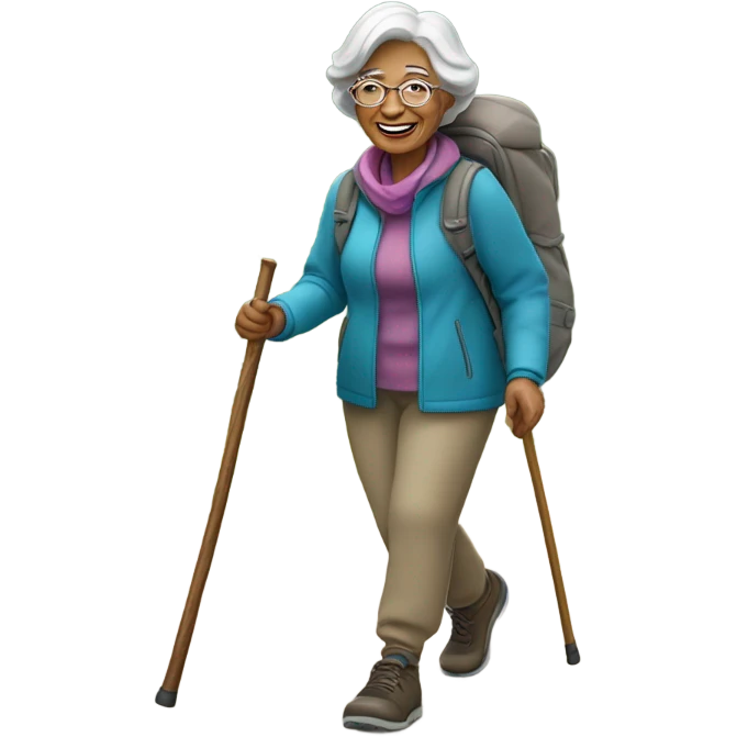 grandma on trail emoji