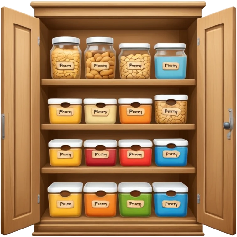 A snack pantry with the words The Pantry written on the front of it  emoji