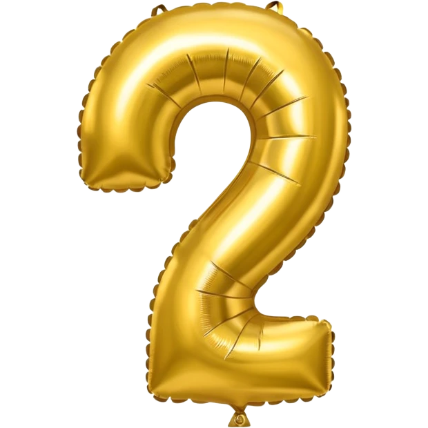 the number 1 in gold balloons emoji