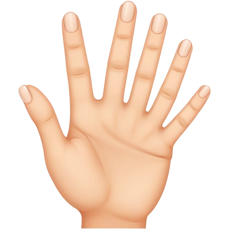 left hand with only three fingers emoji