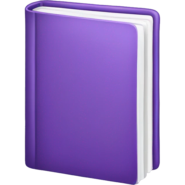 iOs closed book emoji in purple emoji