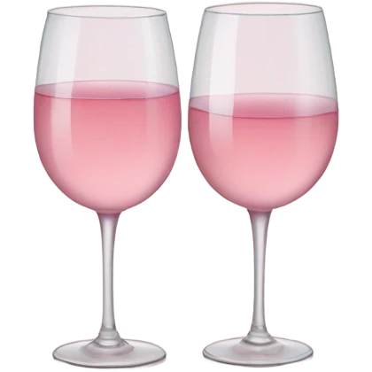 pastel pink two glasses of wine emoji