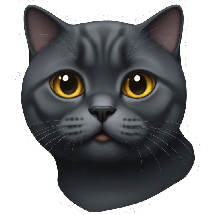 black British shorthair cat emoji