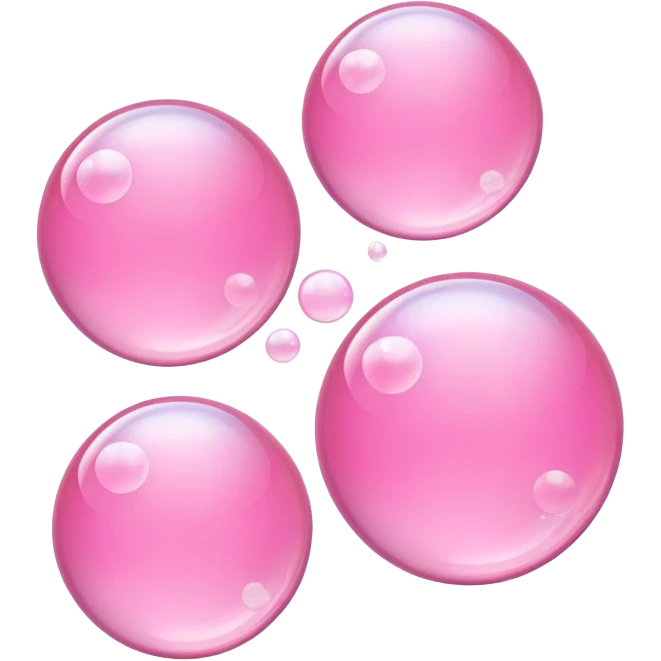 🫧, pink,transparent,3 emoji