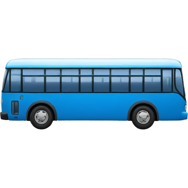 blue modern bus emoji
