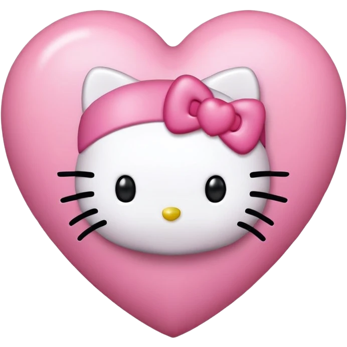 hello kitty in a heart  emoji