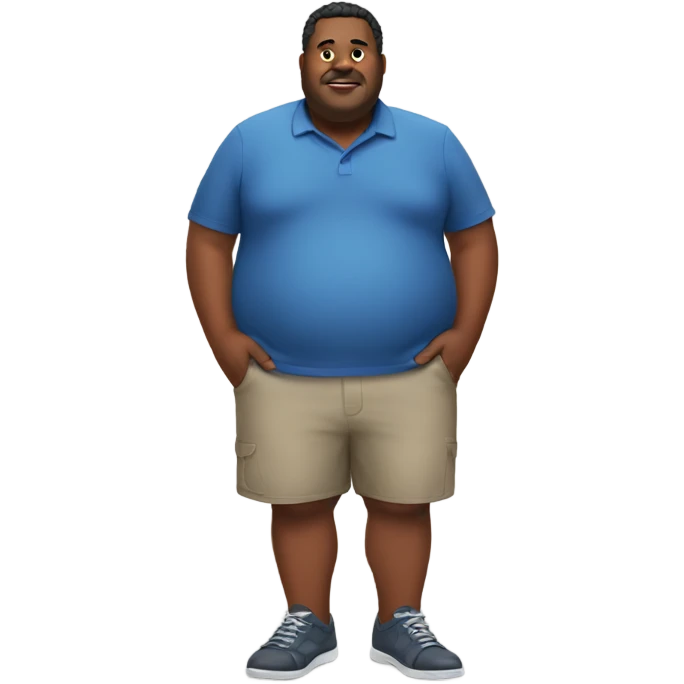 Fat guy with big feet emoji