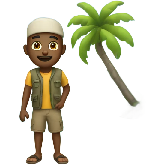 Guy on an island  emoji