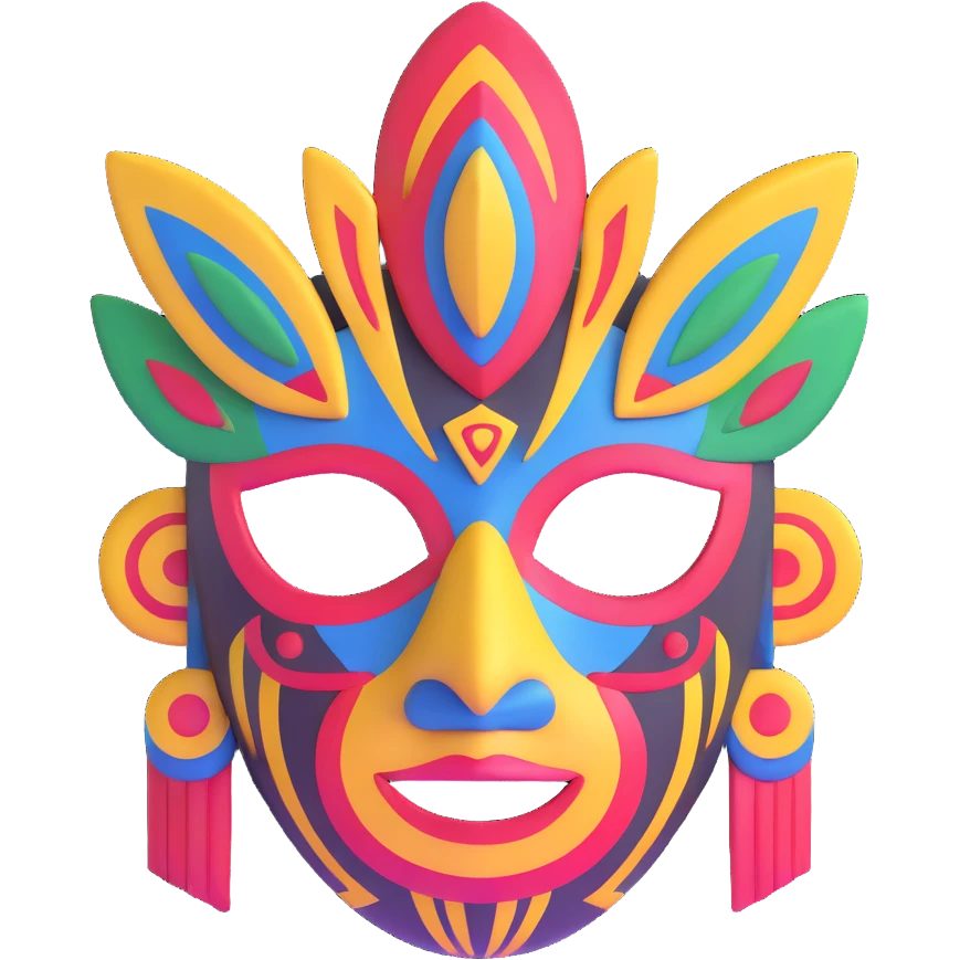 Zapotec traditional mask emoji
