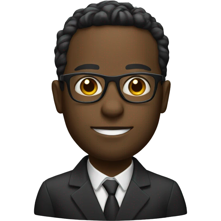 Make a black accountant with glasses emoji