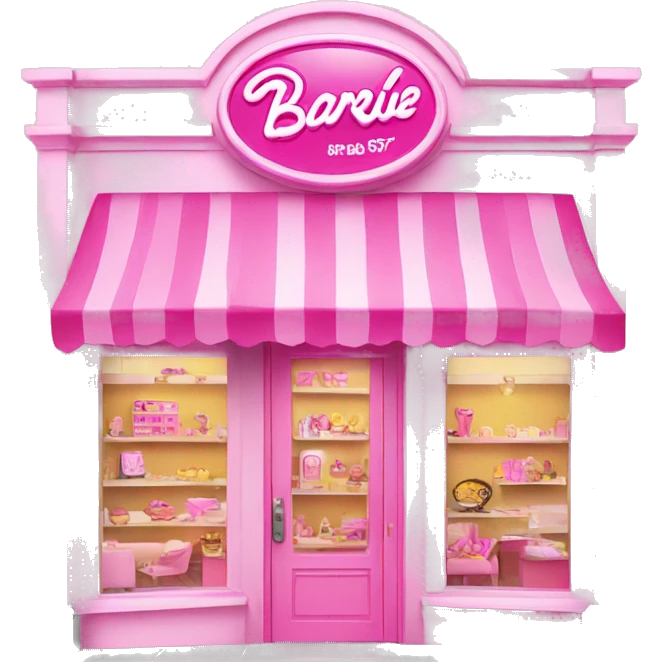 pink barbie shop emoji