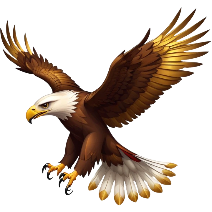Golden eagle with razor and gold wings, Red Rising emoji