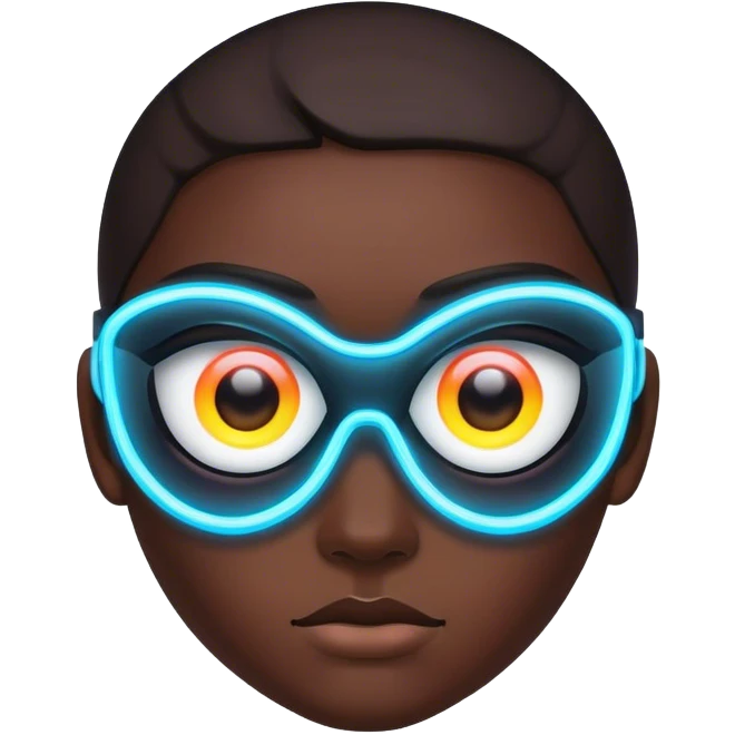 neon cyberpunk style cyber eyes emoji