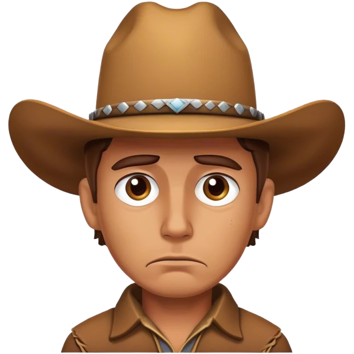 Sad cowboy  emoji