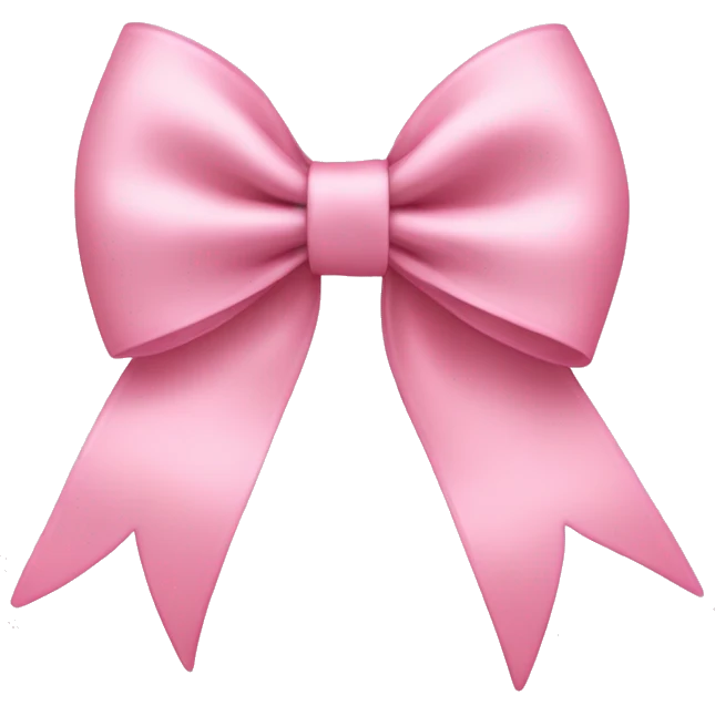 light pink bow on light pink bow emoji